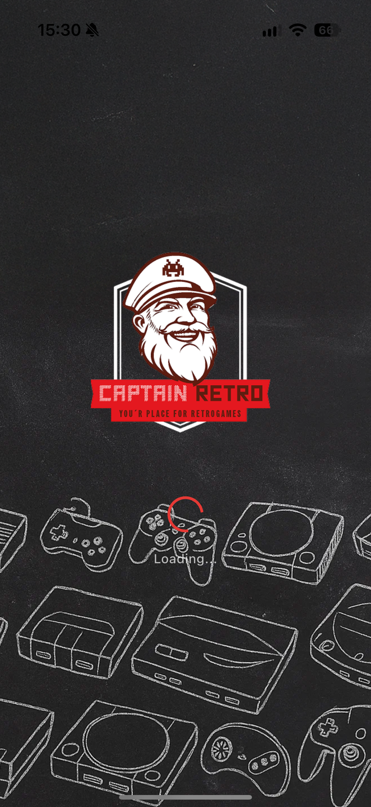 Captain Retro Startbildschirm